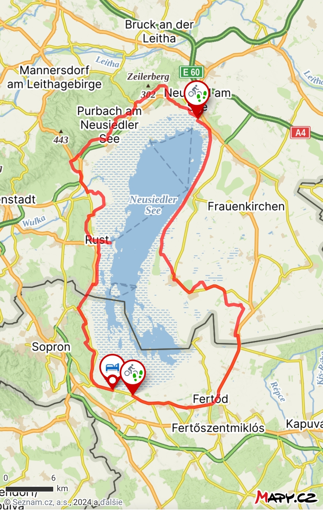 15.5.2024 - Okruh okolo Neusiedler see za 2dni . 135km